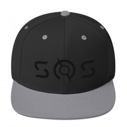 Snapback 3D SOS Hat (raised black logo)