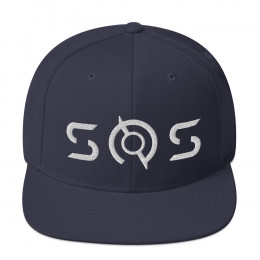 Snapback 3D SOS Hat (raised white logo)